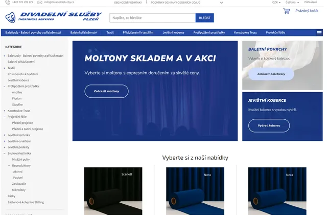 Náhled webu jevistnitechnika.cz
