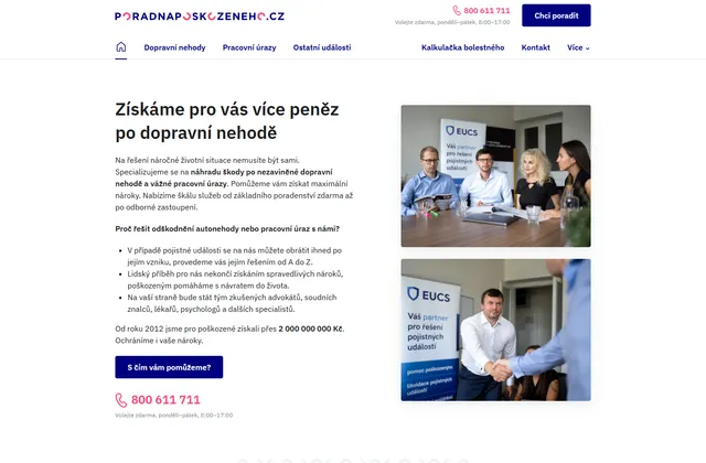 Náhled webu poradnaposkozeneho.cz